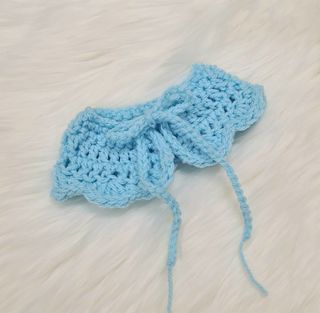 Dolls Crocheted Shawl - Blue