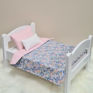 Dolls Bed, Cot or Pram Bedding Set - 3 Piece Mixed Floral