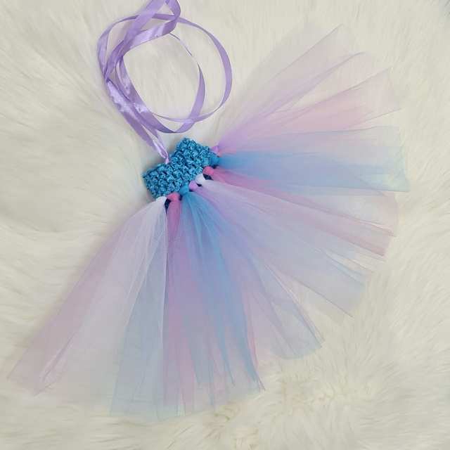 Dolls Tutu Dress - Blue, Pink, Purple and White
