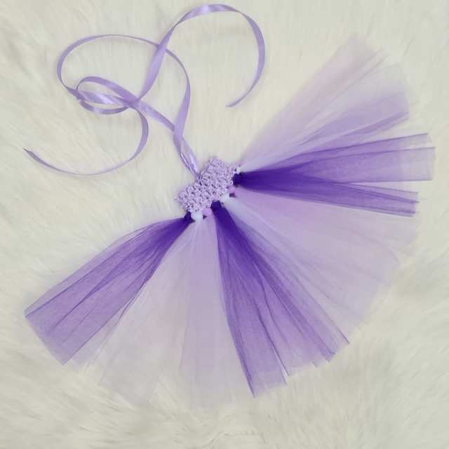Dolls Tutu Dress - Purple, Dark Purple and White