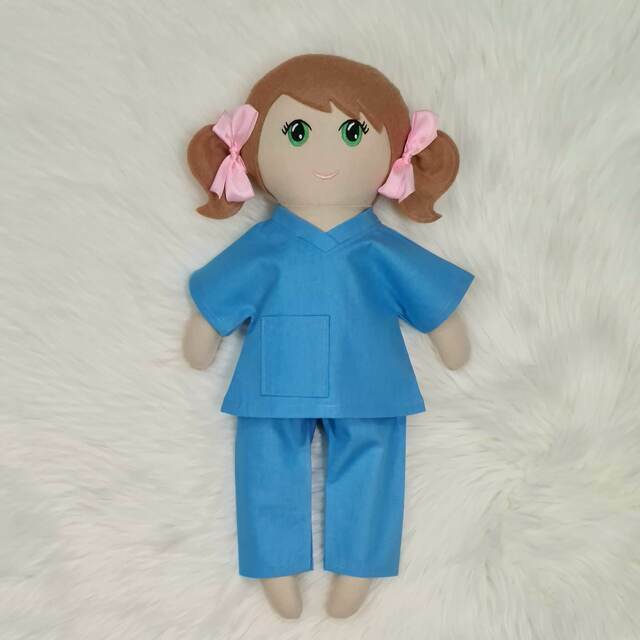 Dolls Scrubs Outfit - Blue